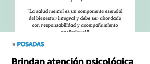 Brindan atención psicológica gratuita en un CAPS 508
