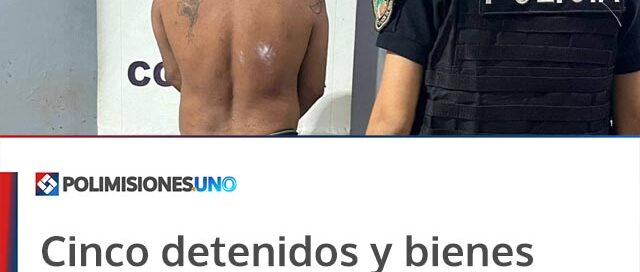 Cinco detenidos y bienes recuperados tras operativos policiales en distintos barrios de Posadas