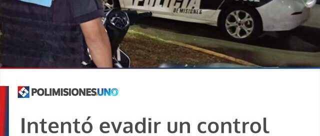 Intentó evadir un control y fue detenido con una motocicleta adulterada en Posadas