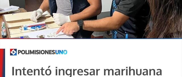 Intentó ingresar marihuana oculta en un dentífrico a una comisaría y fue detenida en Posadas