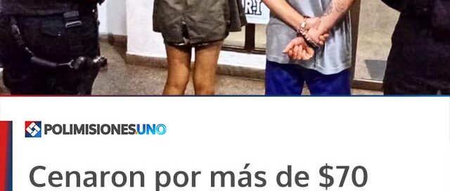 Cenaron por más de  mil en un restaurante y se fueron sin pagar: una pareja fue detenida por estafa en Posadas