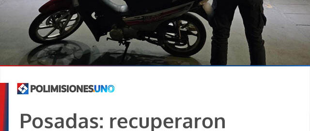 Posadas: recuperaron en pocos minutos una motocicleta robada durante un operativo en el barrio A4