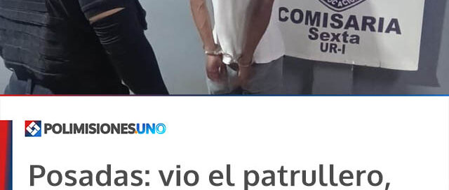 Posadas: vio el patrullero, se subió a un árbol para esconderse y terminó detenido