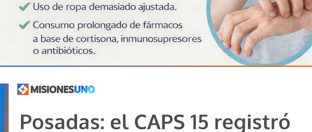 Posadas: el CAPS 15 registró más de 200 consultas por afecciones de la piel