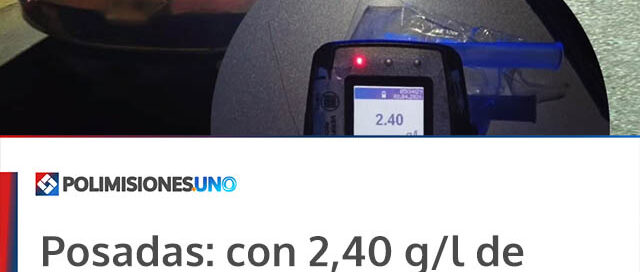 Posadas: con 2,40 g/l de alcohol se quedó dormido al volante y bloqueaba una avenida