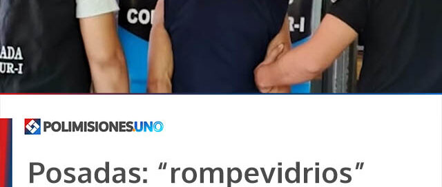 Posadas: “rompevidrios” fue captado por cámaras y detenido en minutos con herramientas robadas