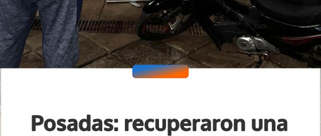 Posadas: recuperaron una moto robada que había sido vendida por una suma irrisoria