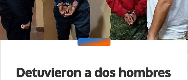 Detuvieron a dos hombres por el robo de fibra óptica en el puente Vicario de Posadas