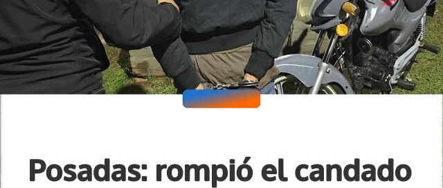 Posadas: rompió el candado de una moto, la robó y fue detenido dos horas después