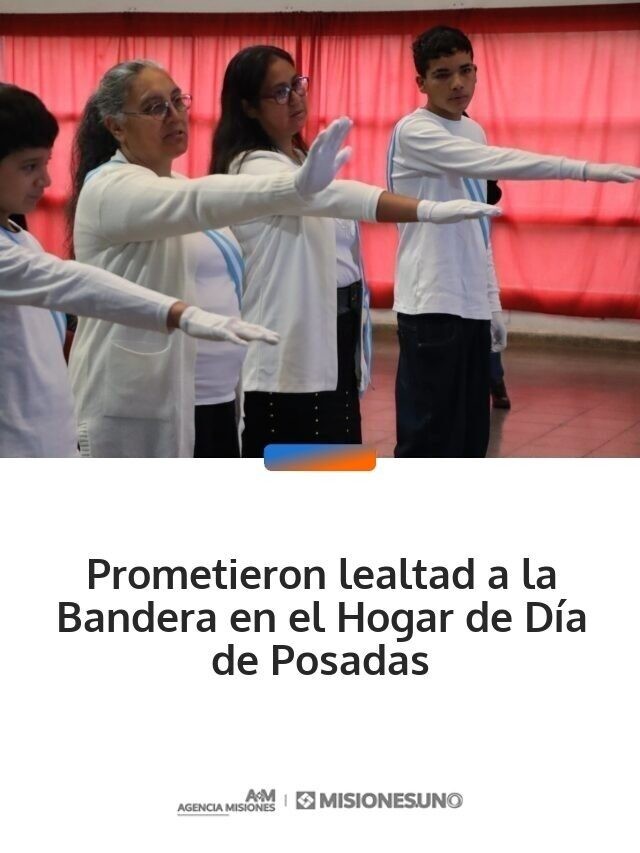 Prometieron lealtad a la Bandera en el Hogar de Día de Posadas