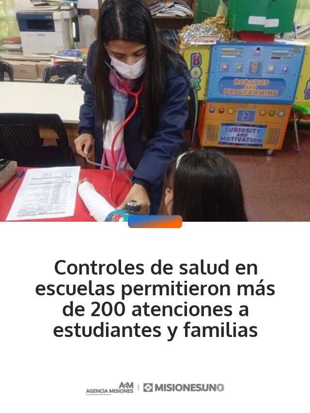 Controles de salud en escuelas permitieron más de 200 atenciones a estudiantes y familias