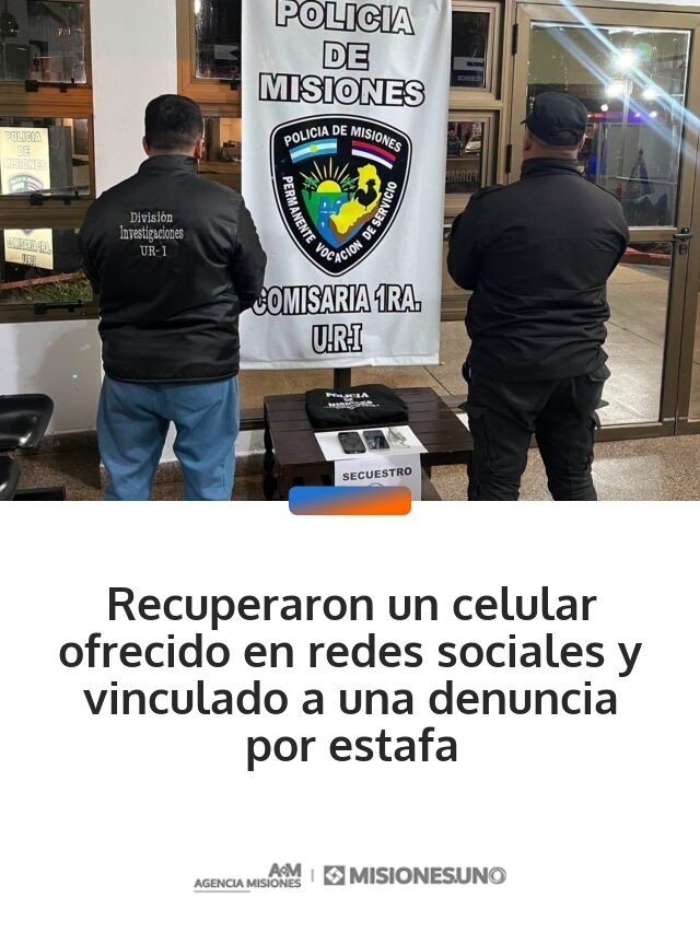 Recuperaron un celular ofrecido en redes sociales y vinculado a una denuncia por estafa